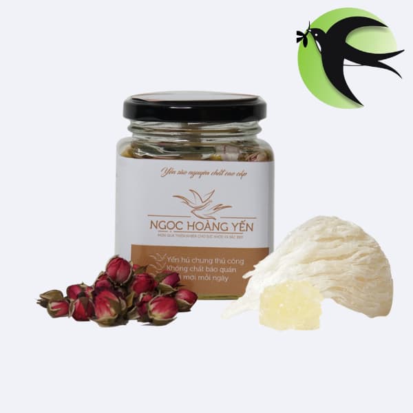 yến chưng hũ hoa hồng